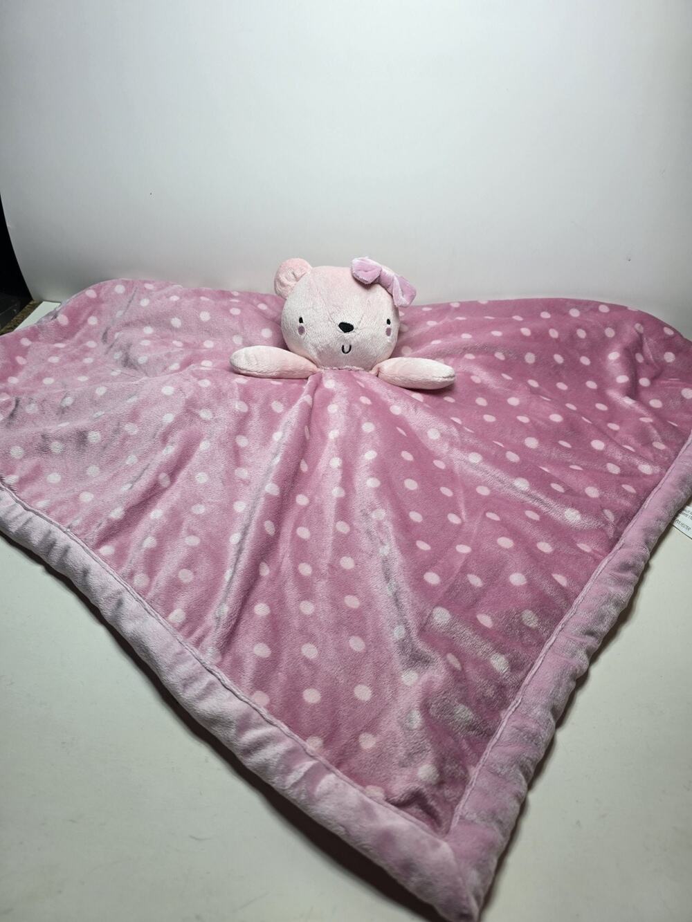 Modern Moments™ by Gerber®Baby Girls Bear & Dots Oversized Security Blanket